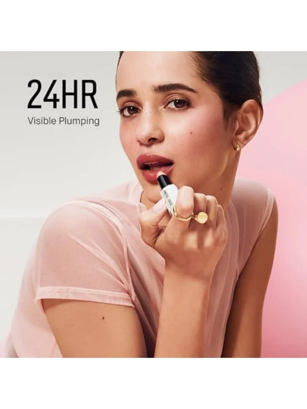 Hydrating Tinted Lip Balm | Plumping Peptide Treatment, Bare Raspberry, 0.08 oz